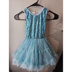 Girls Tutu Sequin Sleeveless Dress Light Blue Sz‎ Small
